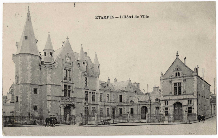 ETAMPES. - L'hôtel de ville. 1906, 1 timbre à 10 centimes. 