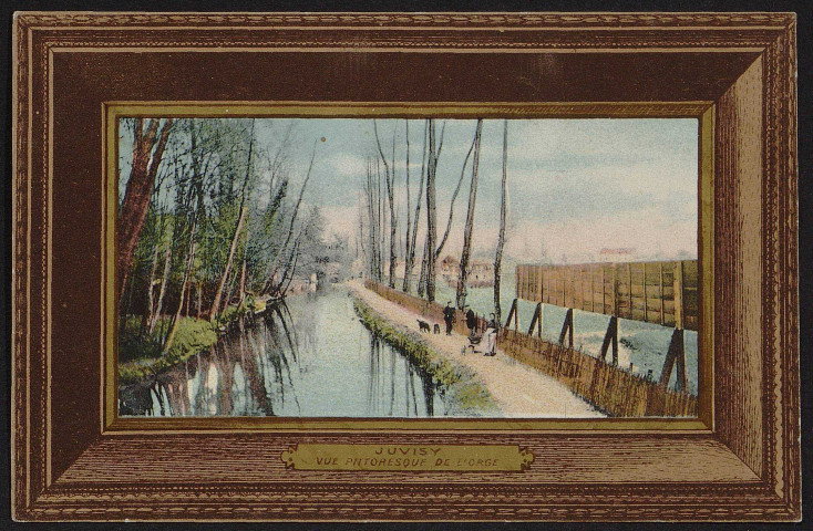 JUVISY-SUR-ORGE.- Vue pittoresque de l'Orge à Juvisy (28 août 1907).
