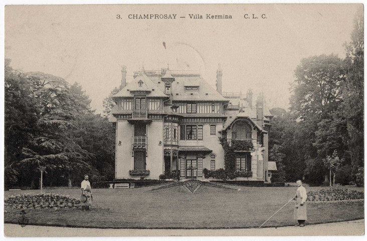 DRAVEIL. - Champrosay. Villa Kermina. CLC (1905), 3 mots, 5 c, ad. 