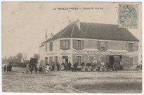 PARAY-VIEILLE-POSTE. - Route de Juvisy et marchand de vins. 1906 timbre à 5 centimes. 
