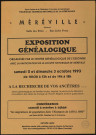 MEREVILLE. - Exposition généalogique : à la recherche de vos ancêtres..., par le Centre généalogique de l'Essonne, Salle des fêtes, 2 octobre-3 octobre 1993. 