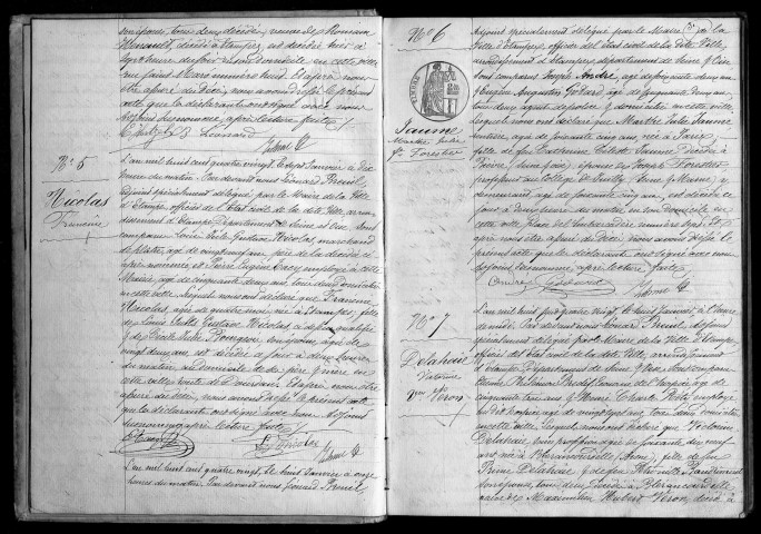 ETAMPES. Décès : registre d'état civil (1880). 
