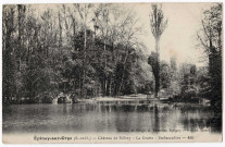 EPINAY-SUR-ORGE. - Château de Sillery. La grotte. Embarcadère. Thévenet (1919), 13 lignes, ad. 