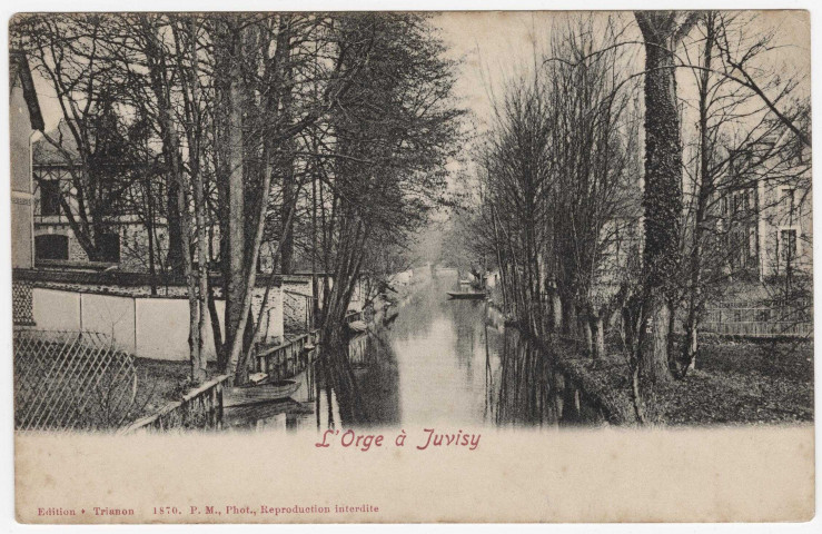 JUVISY-SUR-ORGE. - L'Orge à Juvisy. Trianon, (1932), 12 lignes. 