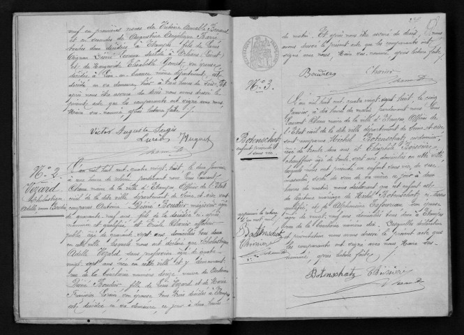 ETAMPES. Décès : registre d'état civil (1888). 