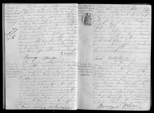 FERTE-ALAIS (LA). Naissances, mariages, décès : registre d'état civil (1876-1882). 