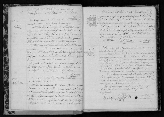 MORSANG-SUR-SEINE. Naissances, mariages, décès : registre d'état civil (1846-1872). 