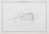 PRUNAY-SUR-ESSONNE, plans minutes de conservation : tableau d'assemblage, 1934, Ech. 1/10000 ; plans des sections C, D, 1934, Ech. 1/1250, sections A, B, E, F, 1951, Ech. 1/2000. Polyester. N et B. Dim. 105 x 80 cm [7 plans]. 