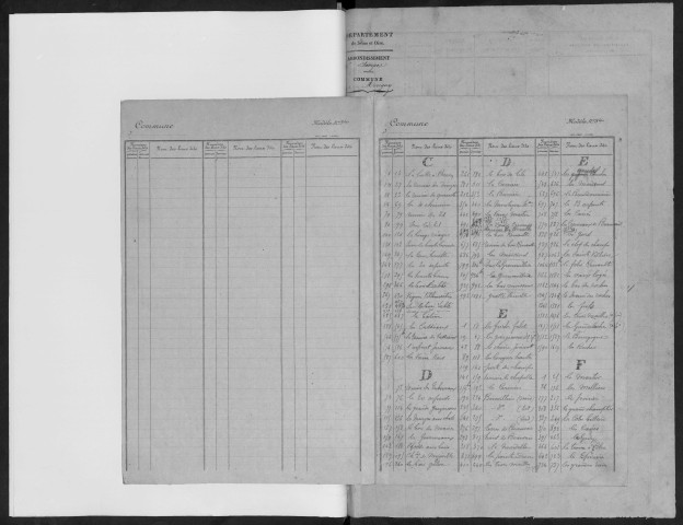 MORIGNY-CHAMPIGNY. - Etat de sections [cadastre rénové en 1954]. 