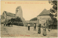 BREUX-JOUY. - Intérieur de la ferme, église et colombier, Jean Chanson. 
