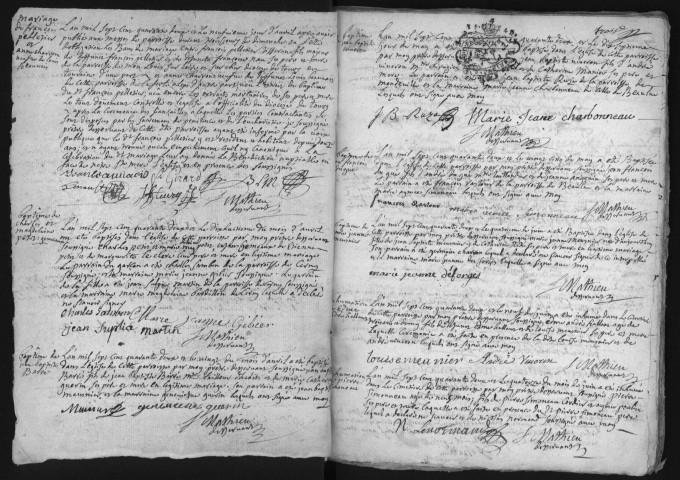 FERTE-ALAIS (LA). - Registres paroissiaux. - Registre des baptêmes, mariages et sépultures (1742 - 1761). 