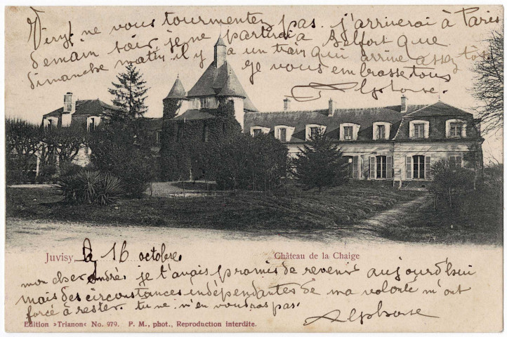 ATHIS-MONS. - Château de la Chaige, Trianon, 7 lignes, ad. 