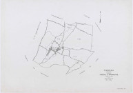 TORFOU, plans minutes de conservation : tableau d'assemblage, 1931, Ech. 1/5000 ; plans des section A, 1931, Ech. 1/2500, sections ZA, ZB, ZC, ZD, 1989, Ech. 1/2000, section AB, 1990, Ech. 1/1000. Polyester. N et B. Dim. 105 x 80 cm [7 plans]. 