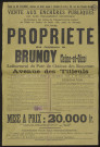 BRUNOY. - Vente aux enchères publiques par suite d'acceptation bénéficiaire, d'une propriété située dans le lotissement du Parc du Château des Bosserons, 17 décembre 1936. 