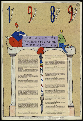 Essonne [Département]. - Déclaration des droits de l'homme et du citoyen [1789 - 1989] (1989). 