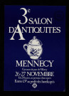MENNECY. - 3ème salon d'antiquités, Gymnase du parc de Villeroy, [26 novembre-27 novembre 1983]. 