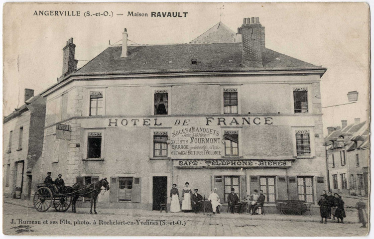 ANGERVILLE. - Maison Ravault, Rumeau, 1907, 13 lignes, 10 c, ad. 