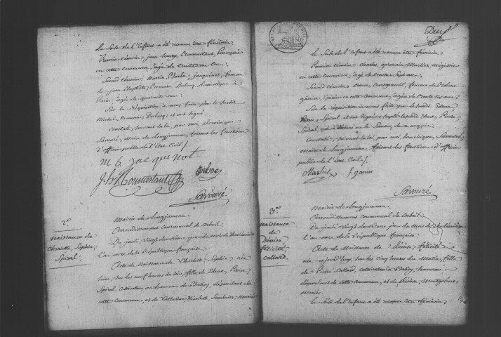 LONGJUMEAU. Naissances, mariages, décès : registre d'état civil (an XI-1806). 