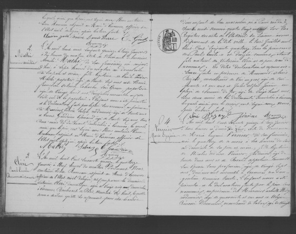 ESSONNES. Naissances : registre d'état civil (1875-1876). 