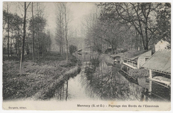 MENNECY. - Paysages des bords de l'Essonne [Editeur Gourgeois, 1903, timbre à 5 centimes, 3B166/6]. 