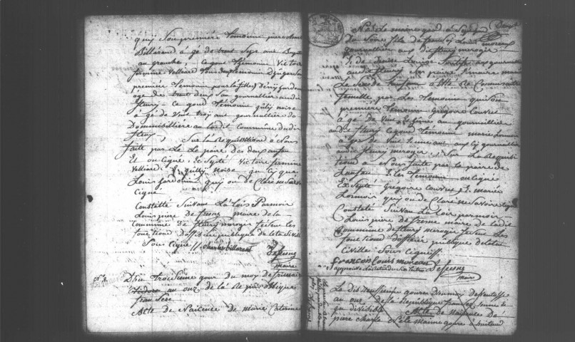 FLEURY-MEROGIS.- Naissances, mariages, décès : registre d'état civil (an XI-1814). 