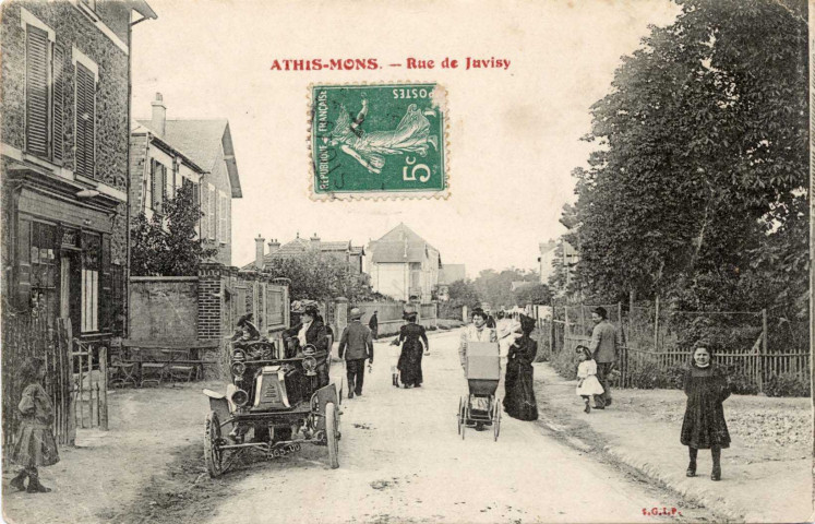 ATHIS-MONS. - Rue de Juvisy (Editeur SGLP, timbre à 5 centimes). 