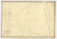 AUVERNAUX. -Section A - Village (le) 2, ech. 1/2500, coul., aquarelle, papier, 68x98 (1823). 