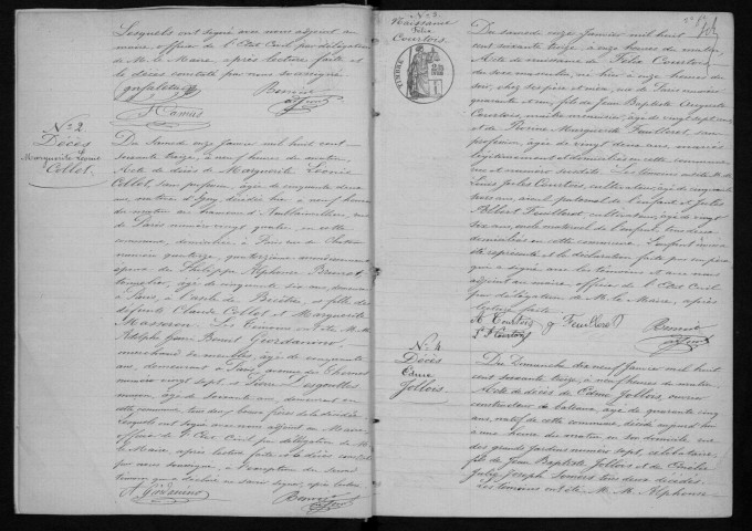 VERRIERES-LE-BUISSON. Naissances, mariages, décès : registre d'état civil (1873-1879). 