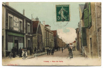 LISSES. - Rue de Paris. Jules Ruelle, (1907, 2 mots, 5 c, ad., coloriée.) 