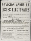 Essonne [Département]. - Arrêté préfectoral portant sur la révision annuelle des listes électorales (1971). 