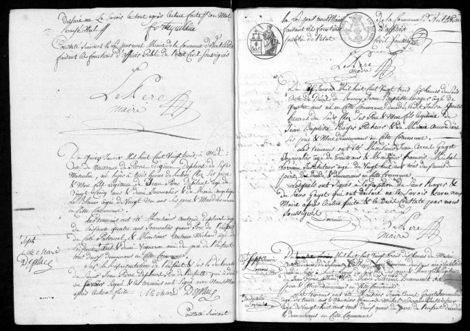 VERT-LE-PETIT. Naissances, mariages, décès : registre d'état civil (1823-1834). 