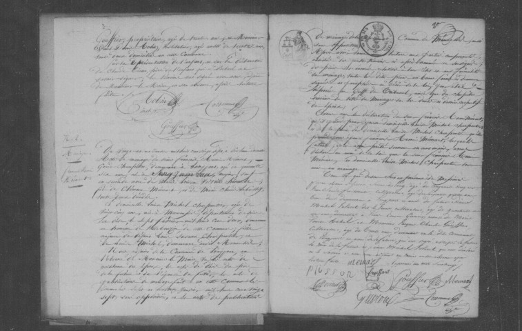 LONGPONT-SUR-ORGE. Naissances, mariages, décès : registre d'état civil (1827-1839). 