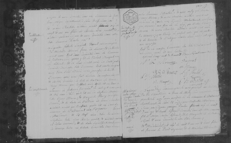 BALLANCOURT-SUR-ESSONNE. Naissances, mariages, décès : registre d'état civil (an VIII-1806). 