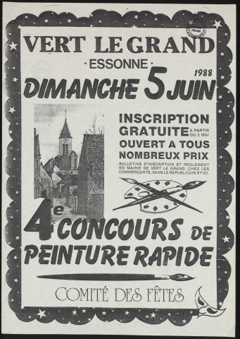 VERT-LE-GRAND.- 4ème concours de peinture rapide, 5 juin 1988. 