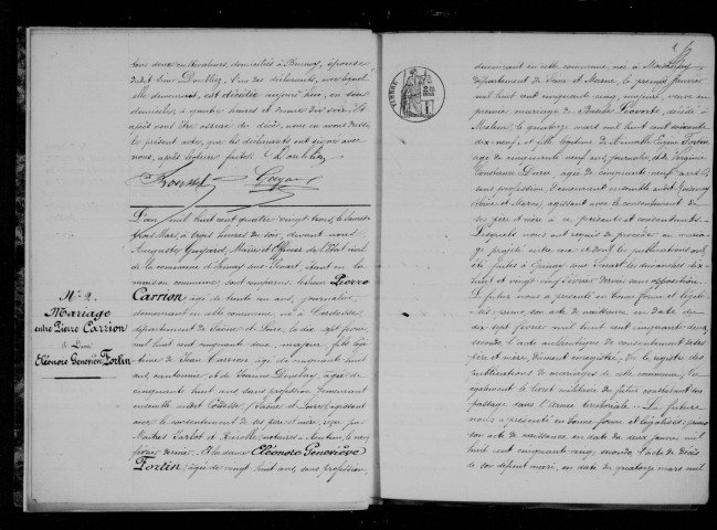 EPINAY-SOUS-SENART. Naissances, mariages, décès : registre d'état civil (1883-1896). 