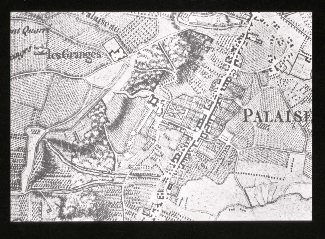 PALAISEAU. - Plan de Palaiseau d'après la planche gravée de la cartes des chasses du roi Louis XV. Editeur groupe archéologique de Palaiseau. 