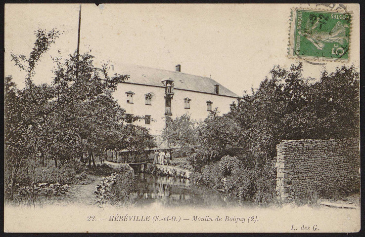 MEREVILLE.- Moulin de Boigny (décembre 1910).