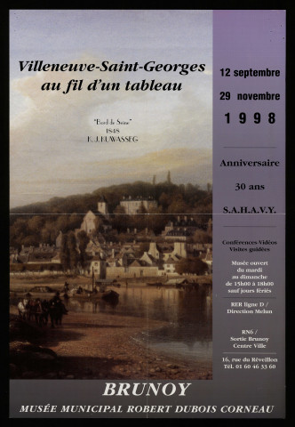 BRUNOY. - Exposition : Villeneuve-Saint-Georges au fil d'un tableau, Musée municipal Robert Dubois Corneau, 12 septembre-29 novembre 1998. 
