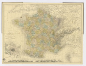 Carte physique et politique de la FRANCE par MM. DRIOUX et LEROY, librairie classique Eugène BELIN, [fin XIXe siècle]. Ech. 6,2 cm = 160 kms. Coul. Sur toile. Dim. 0,63 x 0,49. 