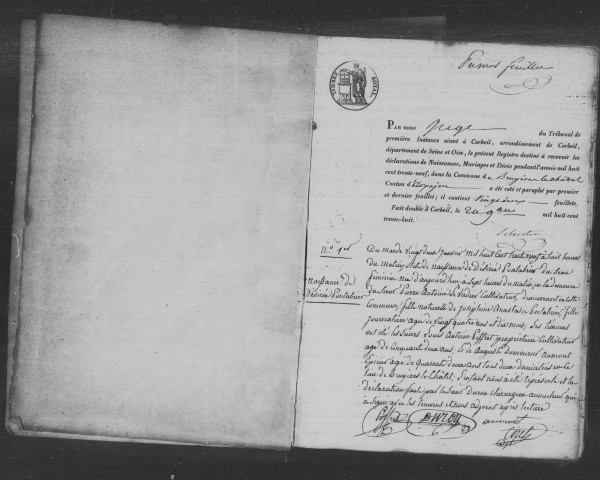 BRUYERES-LE-CHATEL. Naissances, mariages, décès : registre d'état civil (1839-1850). 