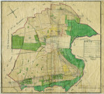 SAINT-VRAIN. - Plans d'intendance. Plan, Ech. 1/150 perches, Dim. 70 x 65 cm, [fin XVIIIe siècle]. 