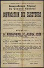 Seine-et-Oise [Département]. - Renouvellement triennal du Conseil Général. Convocation des électeurs, 19 mars 1955. 