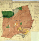 TORFOU. - Plans d'intendance. Plan dressé par COTHERET, Ech. 1/220 et 1/240 perches, Dim. 40 x 40 cm. 