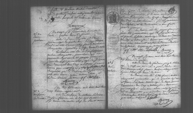 VILLEMOISSON-SUR-ORGE. Naissances, mariages, décès : registre d'état civil (1830-1844). 