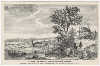LARDY. - Vue des environs de Lardy. Seine-et-Oise Artistique, Paul Allorge, [carte d'après gravure du XVIIIème siècle]. 