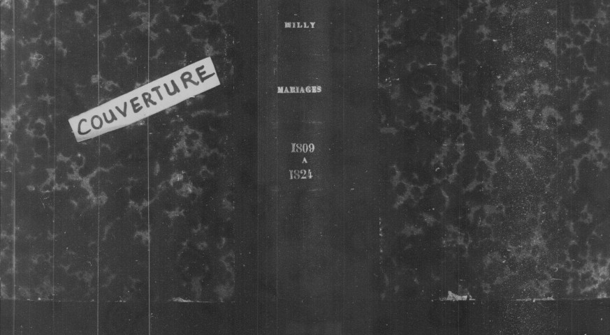 MILLY-LA-FORET. Mariages : registre d'état civil (1809-1824). 