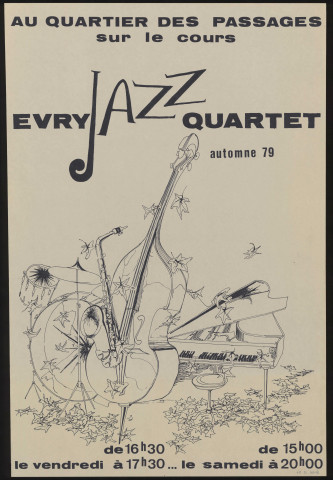 EVRY. - Concert de jazz, quartier des passages (1979). 