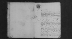 AUTHON-LA-PLAINE. Naissances, mariages, décès : registre d'état civil (1850-1860). 