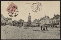 Montlhéry.- Place du marché (24 septembre 1905). 