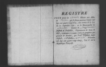 MASSY. Naissances, mariages, décès : registre d'état civil (1793-an V). 